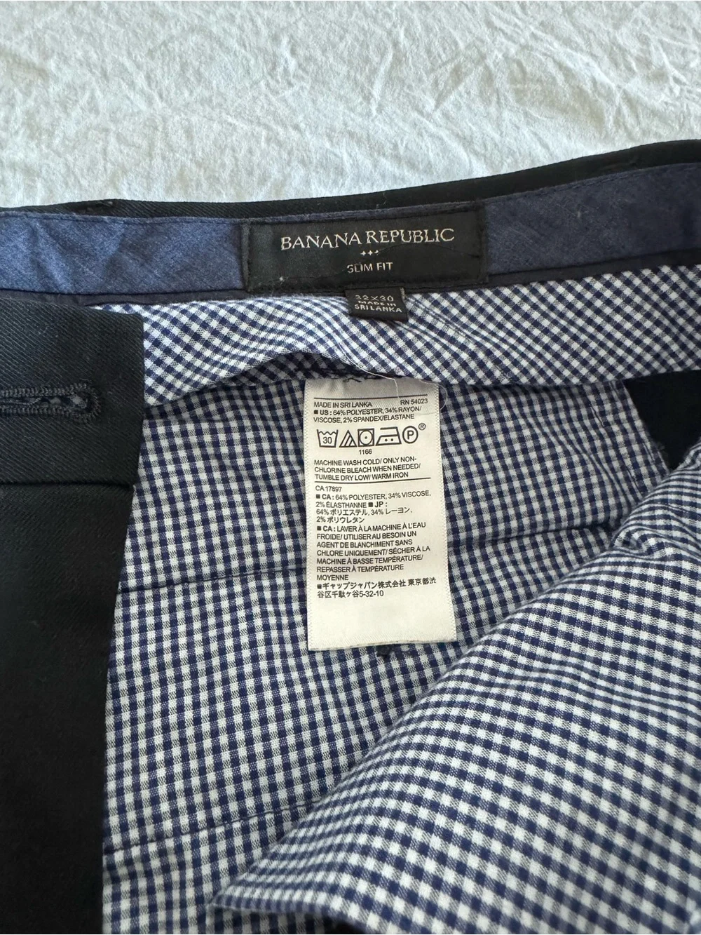 Banana Republic Men’s Slim Fit Dress Pants Black Size 32x30